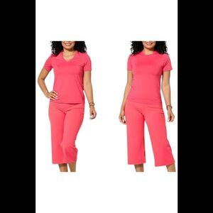 Joy Collection Women's Two Performance Tees w/ Headband Watermelon - Regular